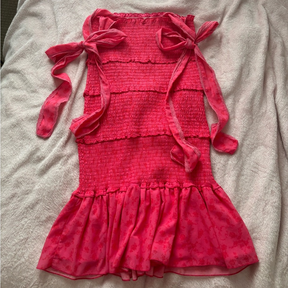 Lizard Thicket pink and orange floral dress!!